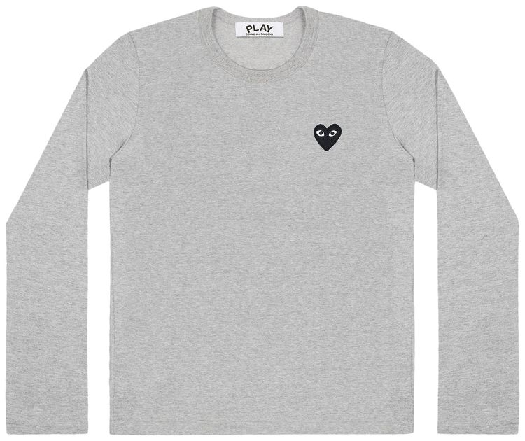 Comme des Garcons PLAY Heart Long Sleeve Tee Grey