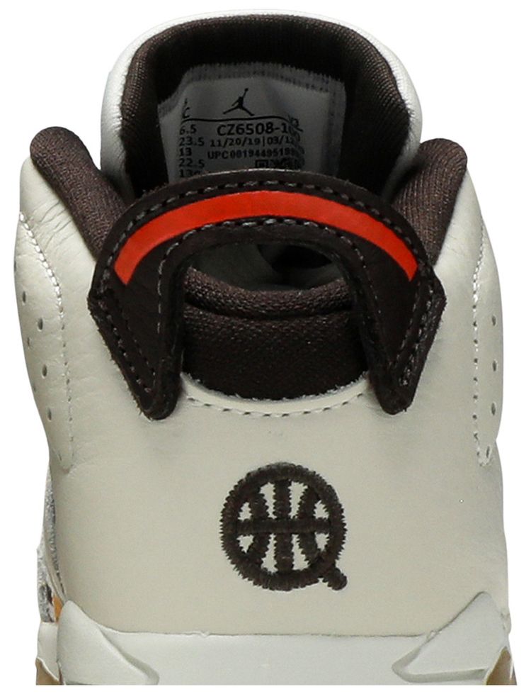 Air Jordan 6 Retro TD Quai 54   Sail Gum