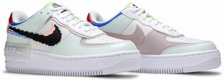 Nike Wmns Air Force 1 Shadow SE Pixel Swoosh   Barely Green