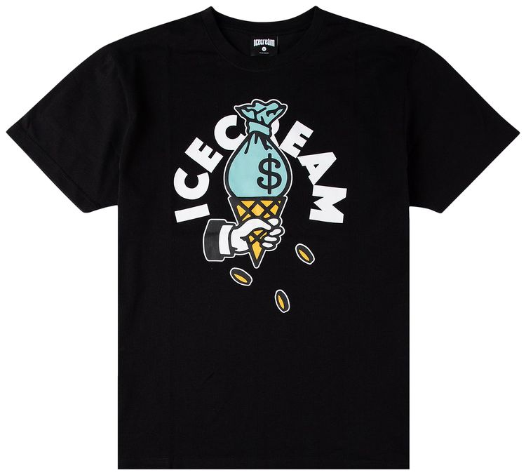 Icecream Cash Rules Short Sleeve Tee Black
