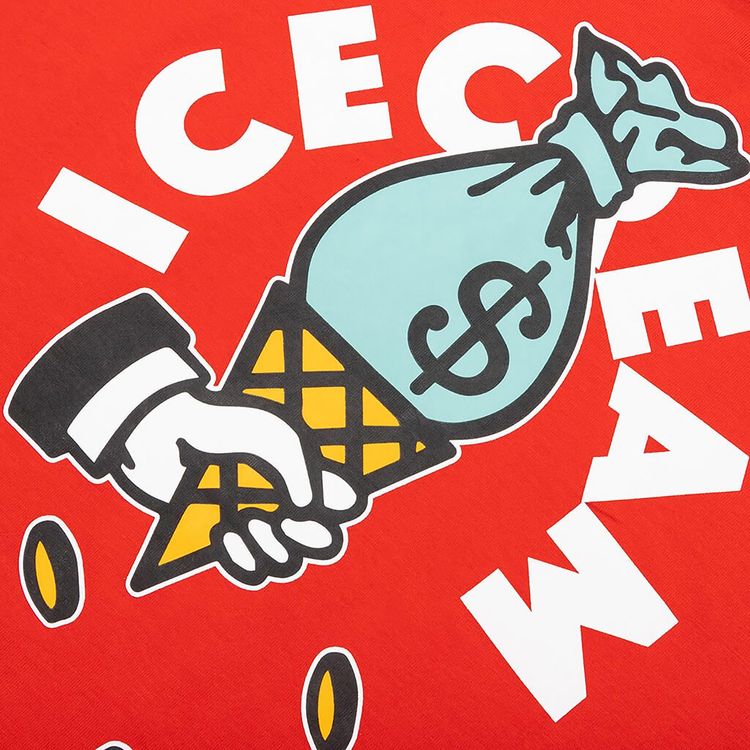 Icecream Cash Rules Short Sleeve Tee Red