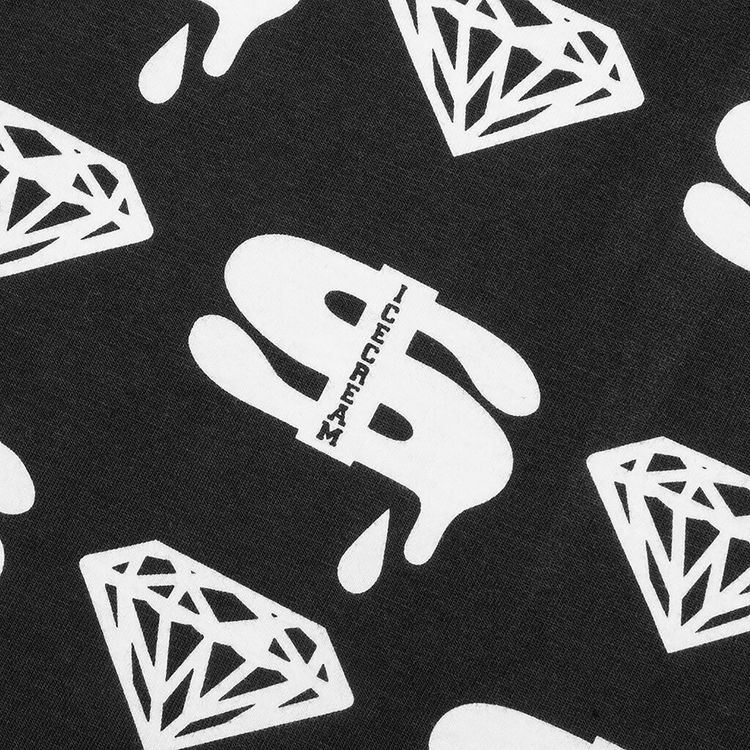Icecream Diamonds and Dollars Short Sleeve Tee Black