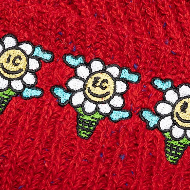 Icecream Speck Knit Hat Red