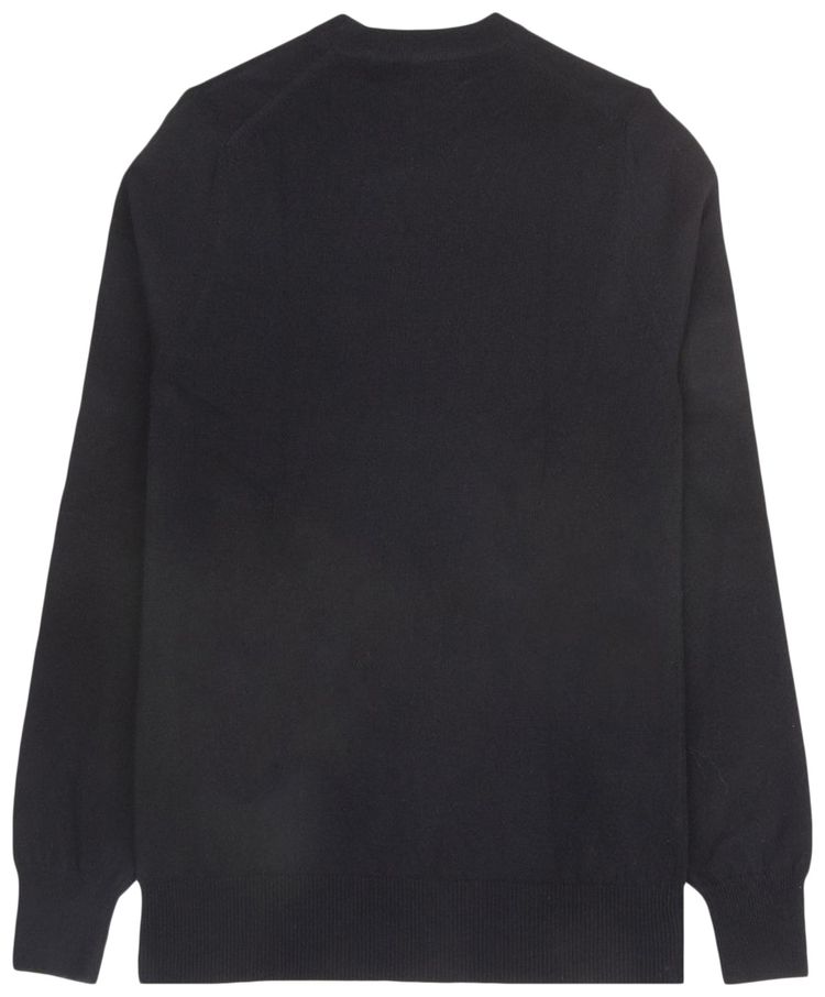 Comme des Garcons PLAY Heart V Neck Sweater Black