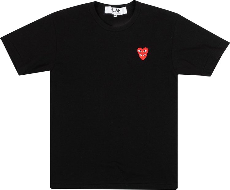 Comme des Garçons PLAY Double Heart T-Shirt 'Black'