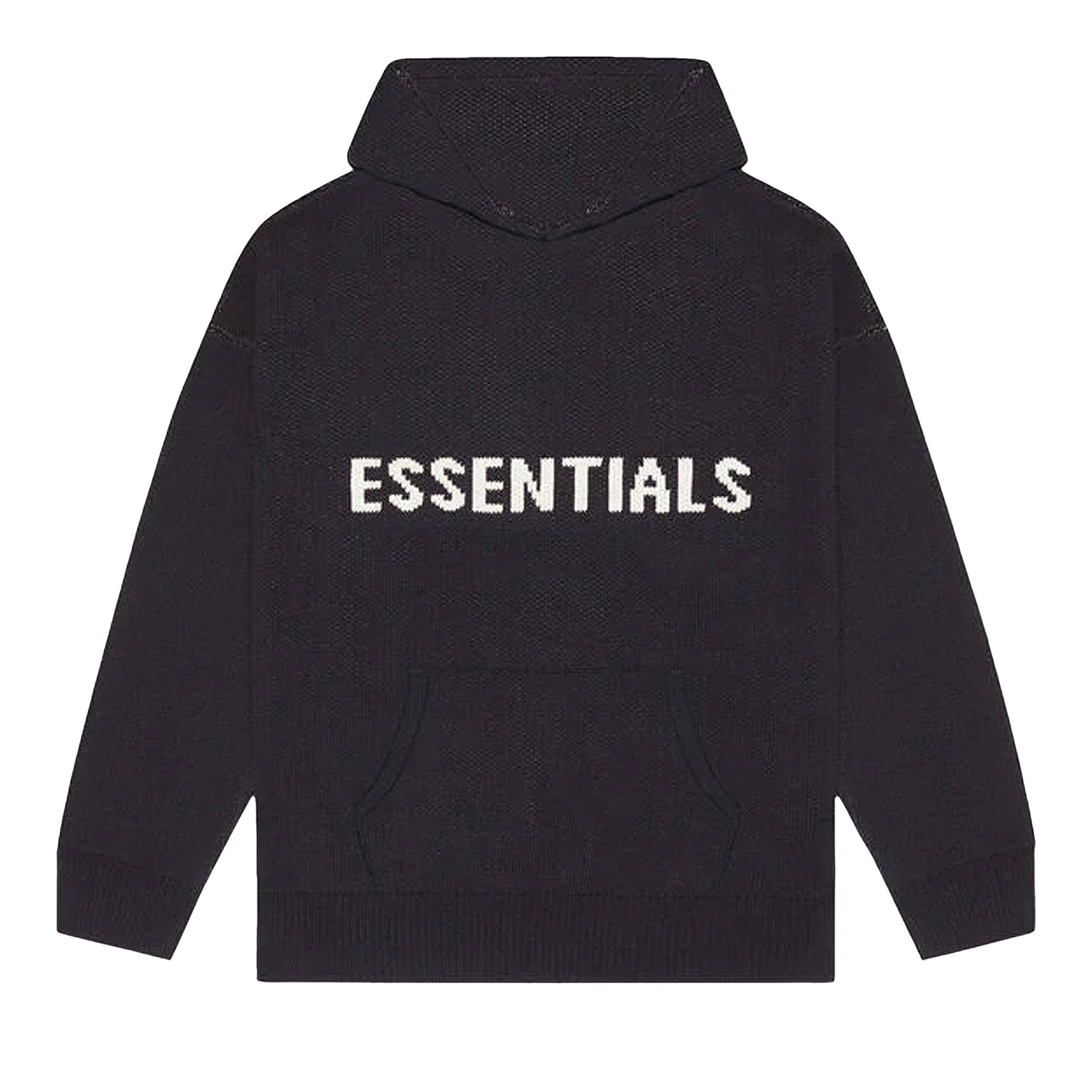 Fear of god essentials knit sweater black clearance