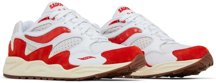 Grid Shadow 2 Ivy Prep   White Red