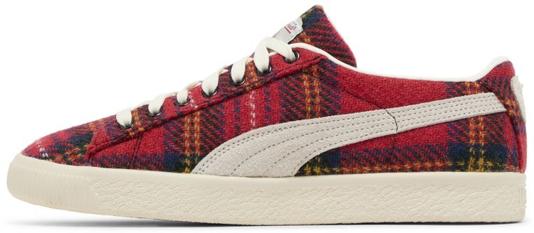 Harris Tweed x Puma Suede Vintage Tartan   Red