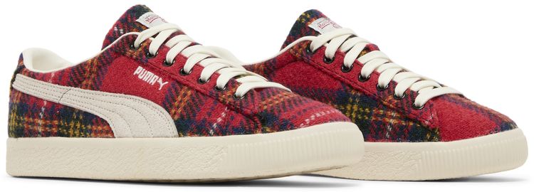 Harris Tweed x Puma Suede Vintage Tartan   Red