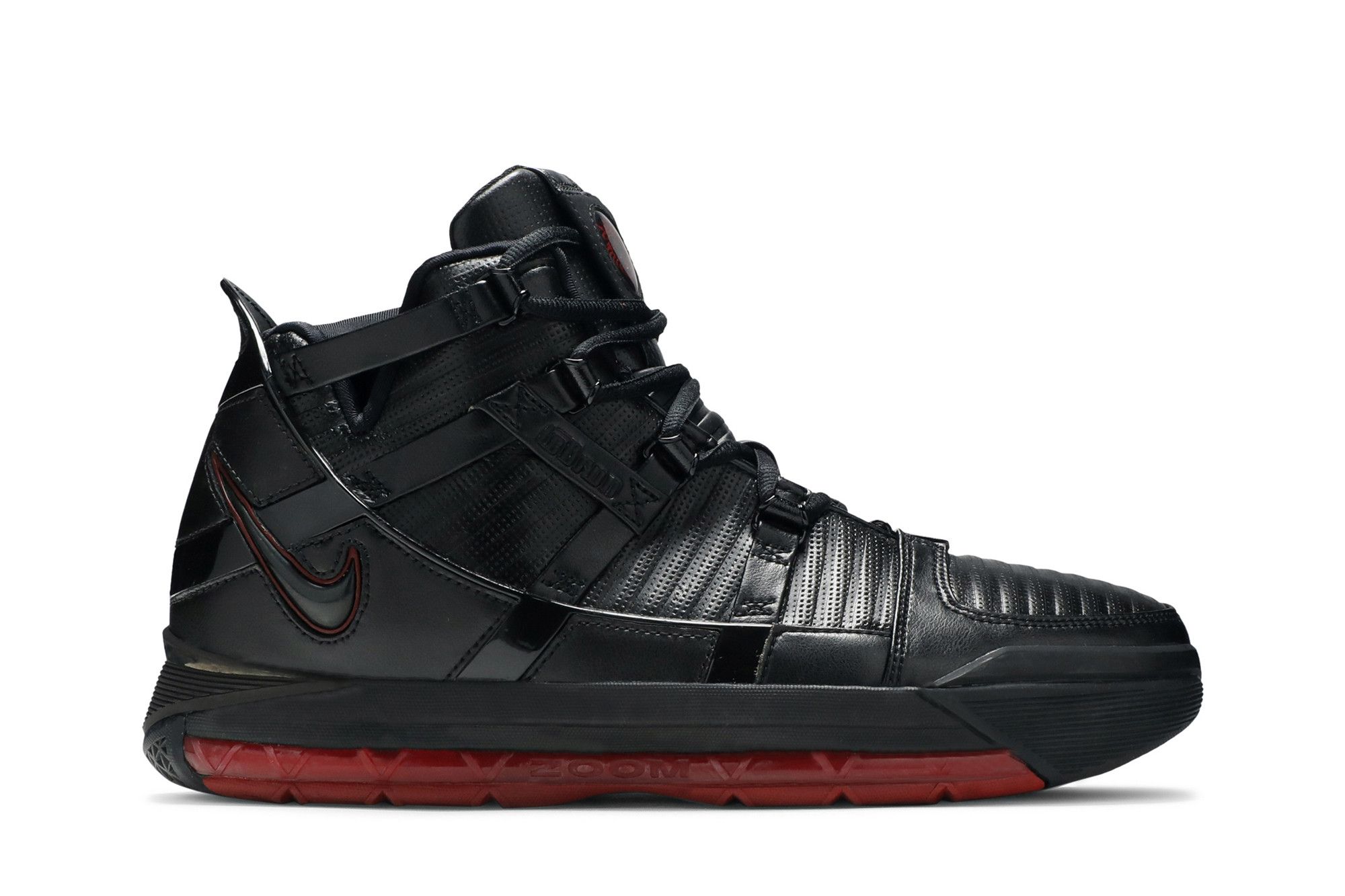 Buy Zoom LeBron 3 Black Crimson 312147 004 GOAT