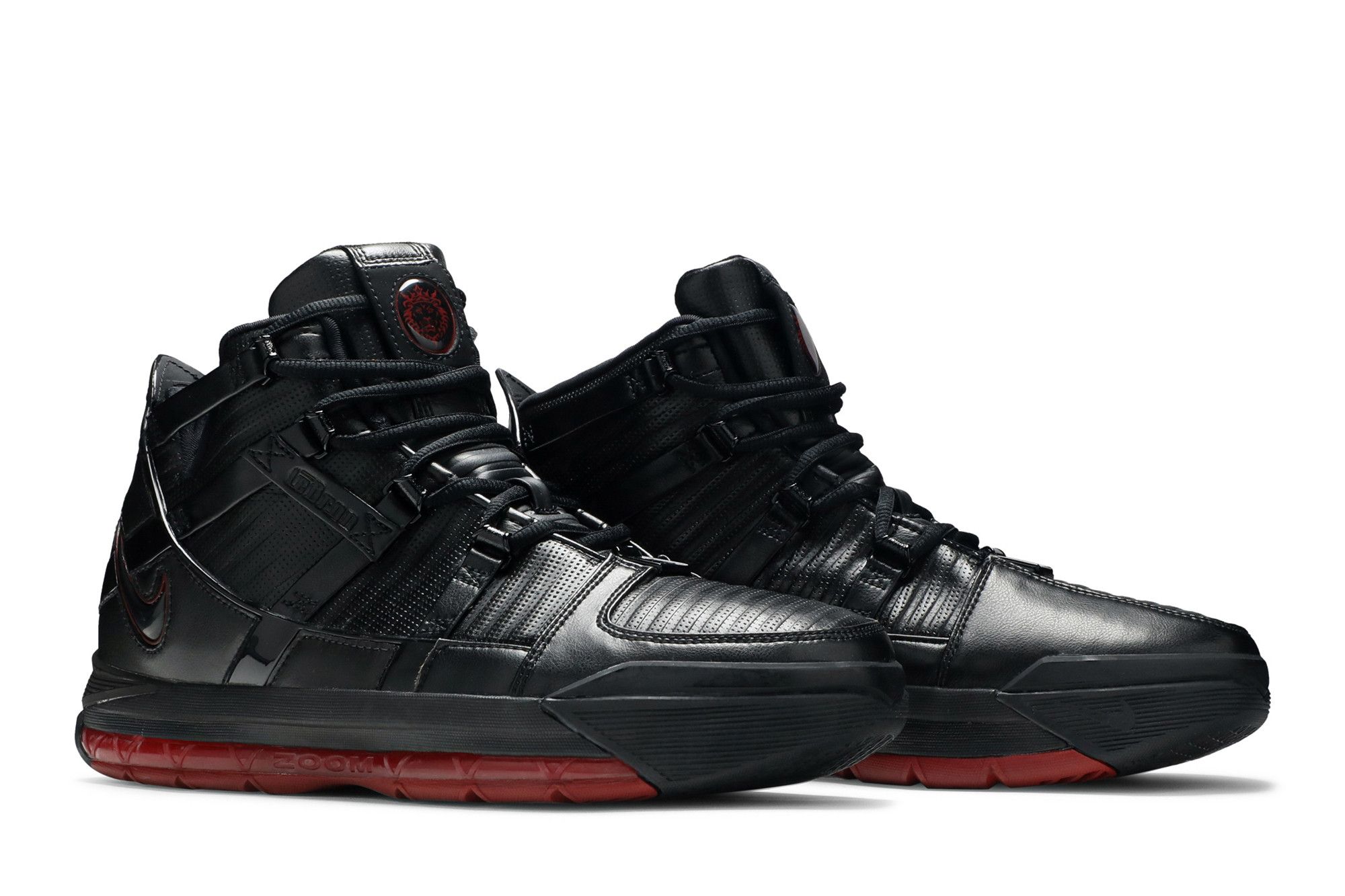 Buy Zoom LeBron 3 Black Crimson 312147 004 GOAT