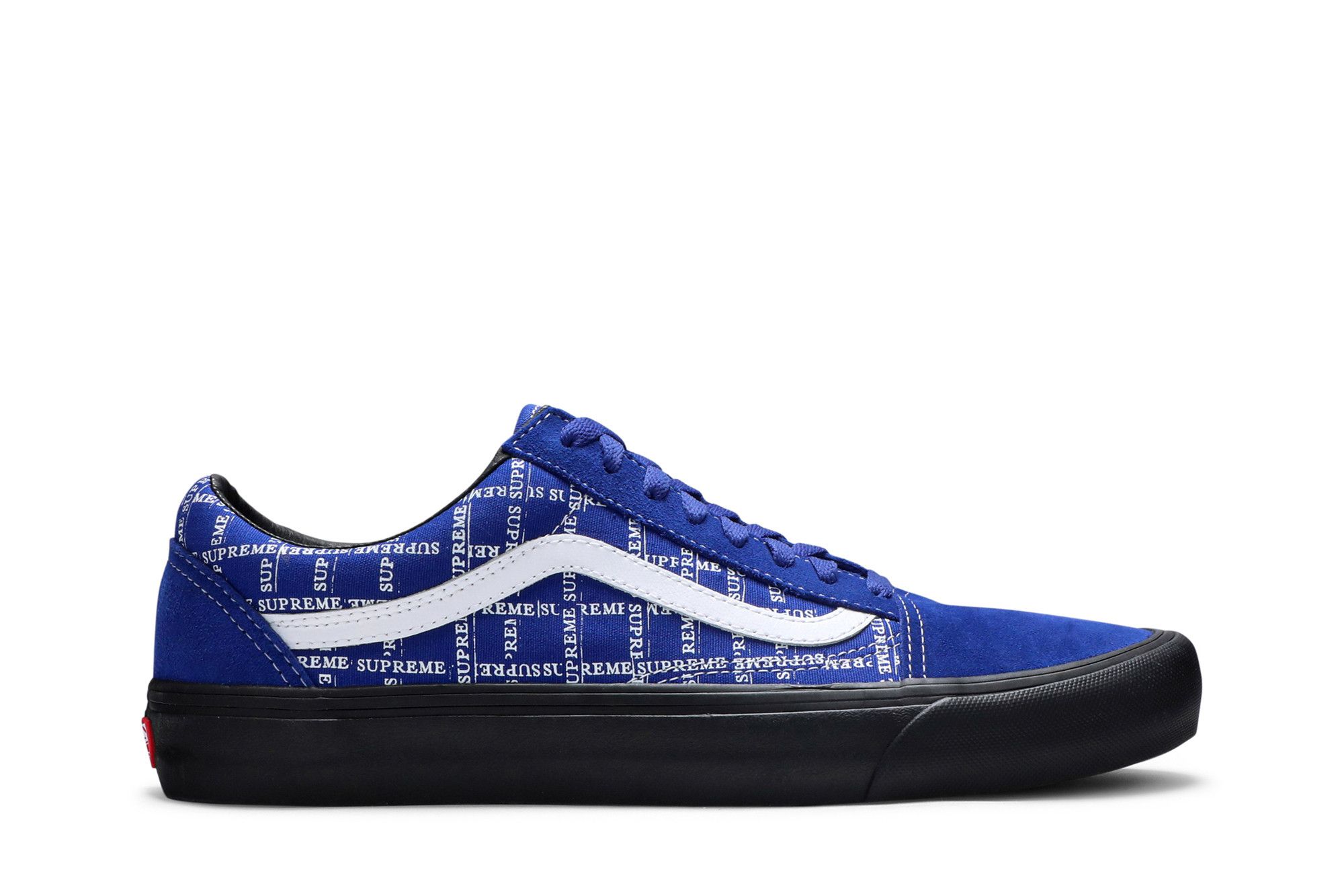 Buy Supreme x Old Skool Pro Logo Pattern Royal VN0A45JC2YX GOAT UK