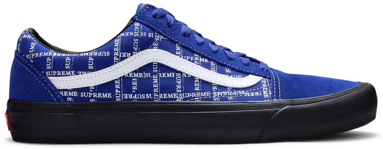 Supreme x Vans Old Skool Pro Logo Pattern   Royal