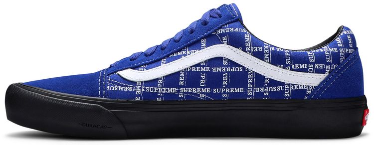 Supreme x Vans Old Skool Pro Logo Pattern   Royal