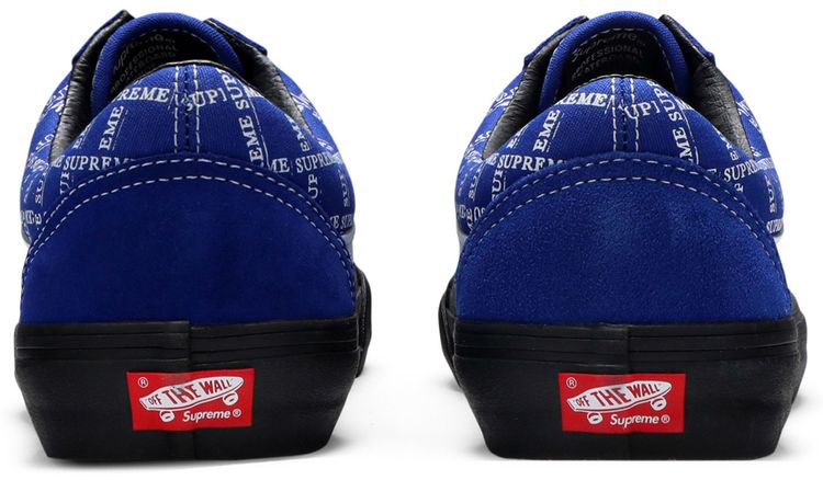 Supreme x Vans Old Skool Pro Logo Pattern   Royal