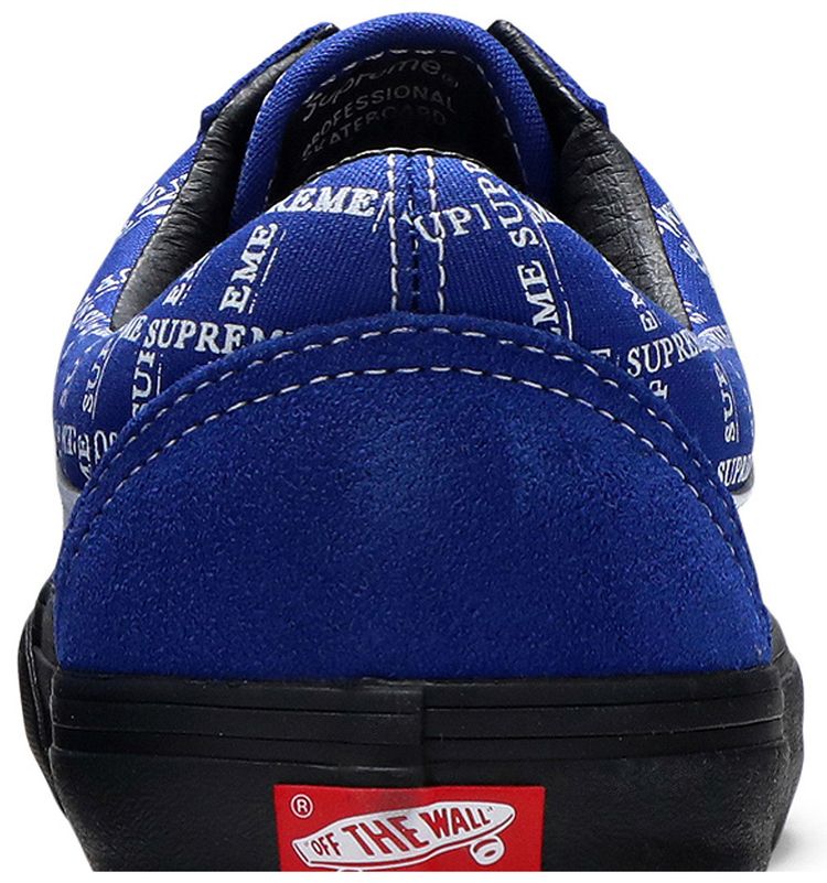 Supreme x Vans Old Skool Pro Logo Pattern   Royal