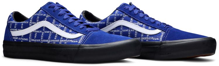 Supreme x Vans Old Skool Pro Logo Pattern   Royal