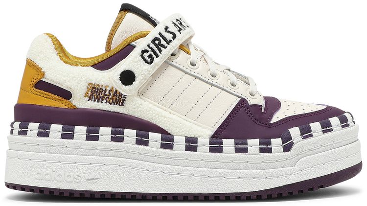 Girls Are Awesome x adidas Wmns Triple Platforum Low White Purple Beauty