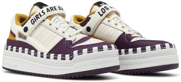 Girls Are Awesome x adidas Wmns Triple Platforum Low White Purple Beauty