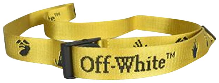 Off White New Logo Industrial Belt Yellow