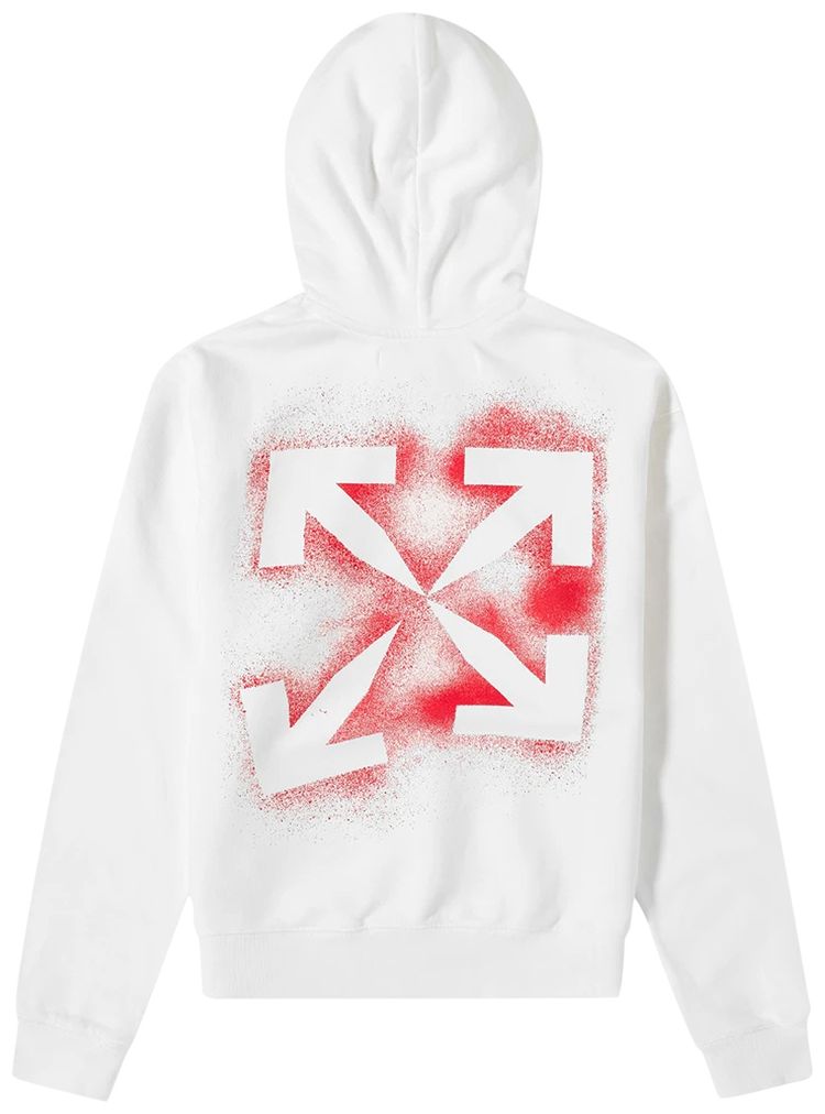 Off White Stencil Arrows Hoodie White