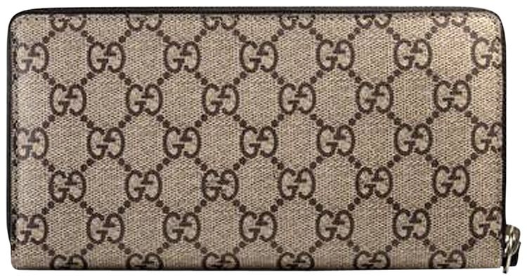 Gucci Kingsnake Print Zip Around Wallet Beige