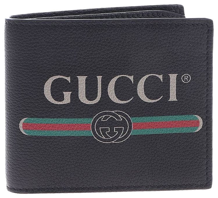Gucci Logo Bi Fold Wallet Black