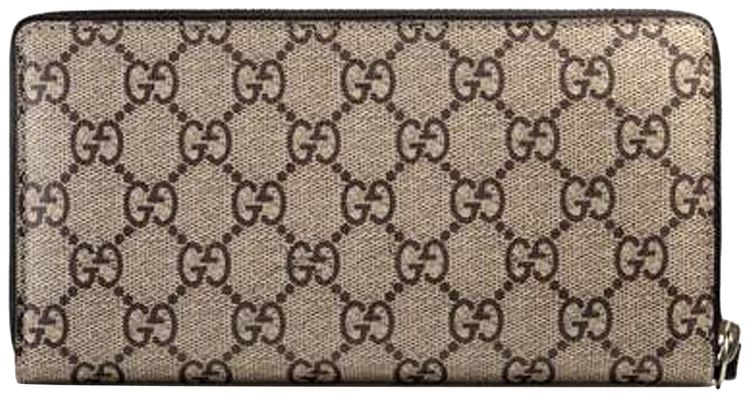 Gucci Kingsnake Print Zip Around Wallet Beige