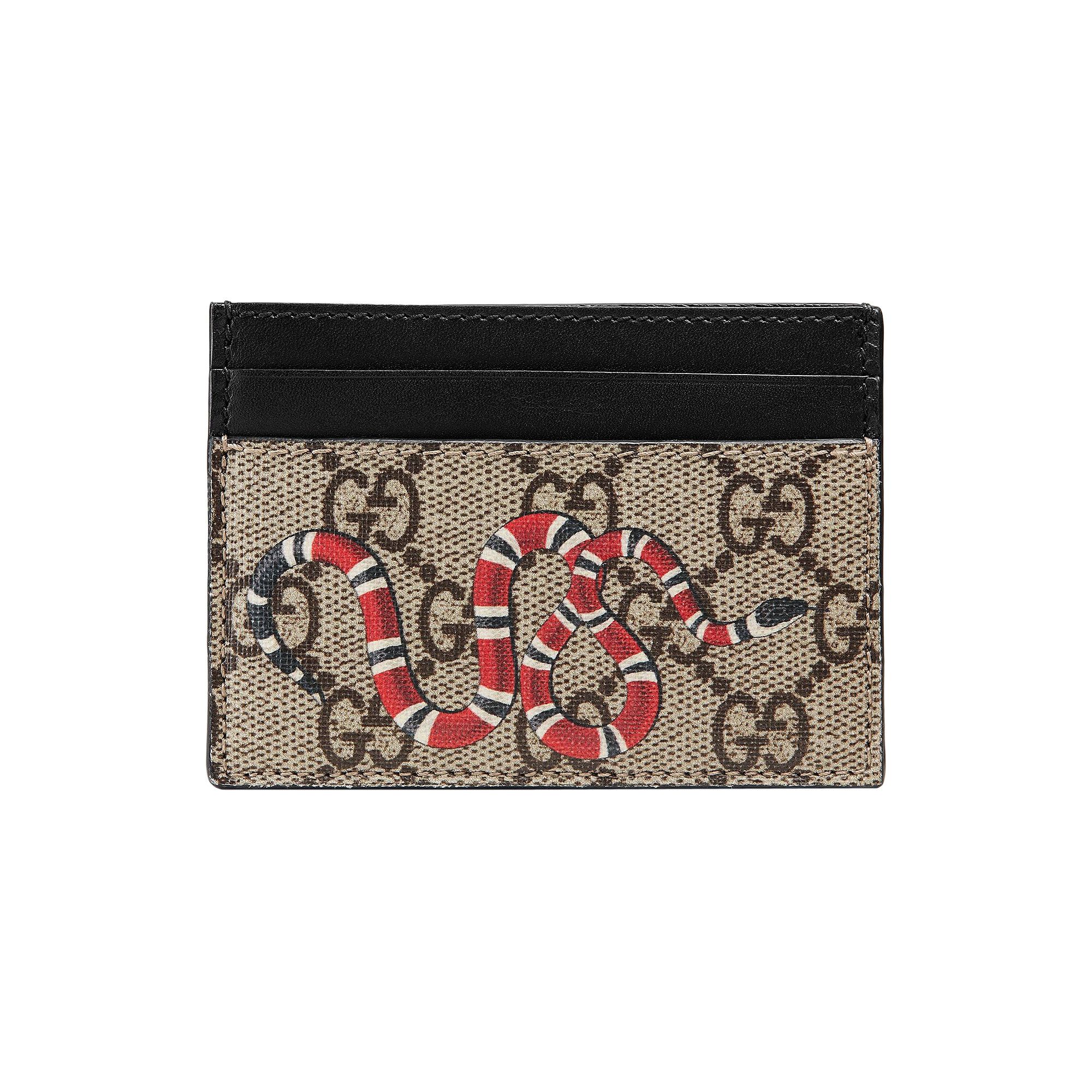 Buy Gucci Kingsnake Print Card Holder 'Beige' - 451277 K541N 8666