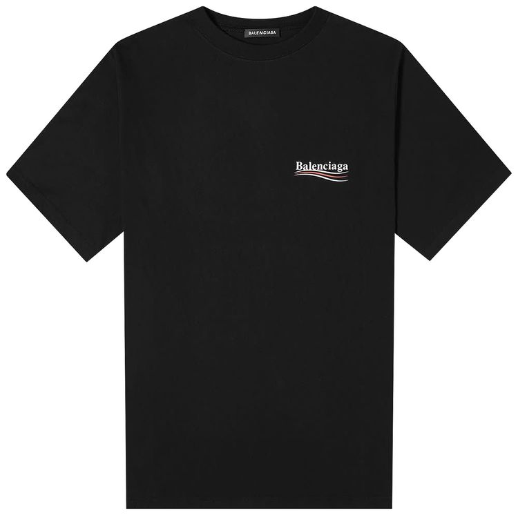 Balenciaga Political Campaign Oversize Tee Black