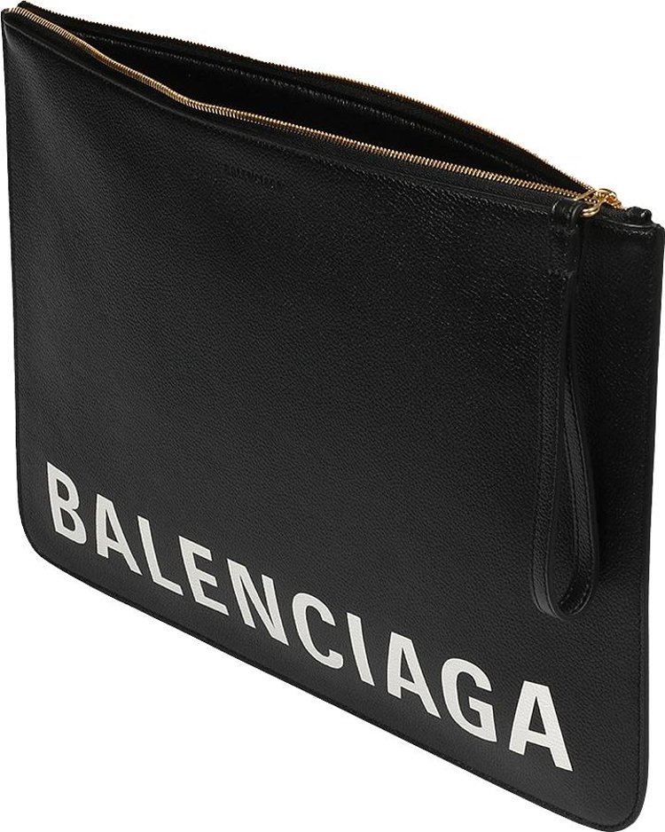 Balenciaga Logo Pouch Black