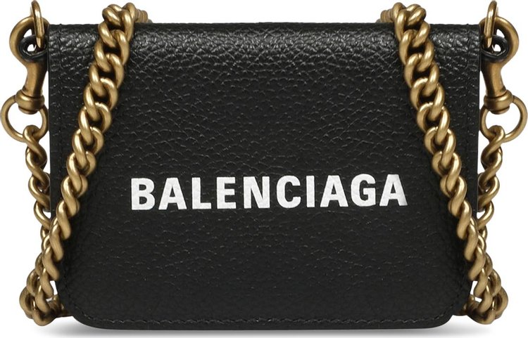 Balenciaga Logo Wallet On Chain 'Black'
