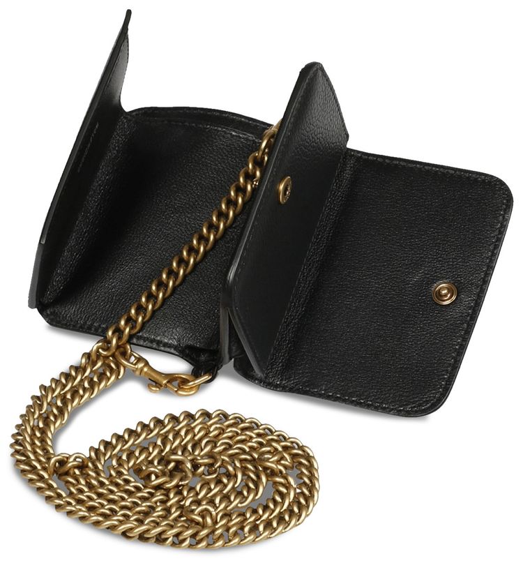 Balenciaga Logo Wallet On Chain Black