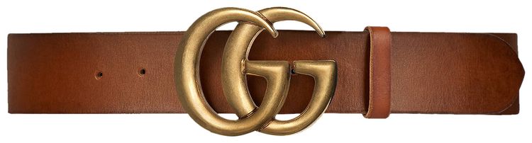 Gucci Leather Belt With Double G Buckle Cuir