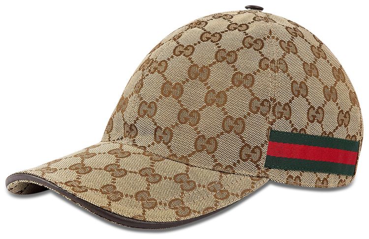 Gucci Original GG Canvas Baseball Hat With Web Beige