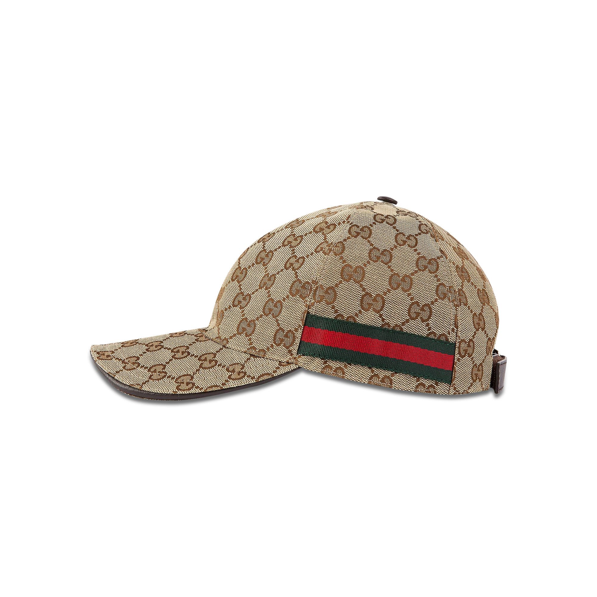 Buy Gucci Original GG Canvas Baseball Hat With Web 'Beige