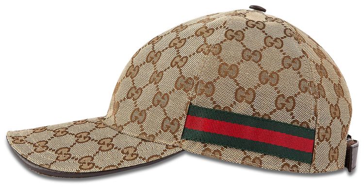 Gucci Original GG Canvas Baseball Hat With Web Beige