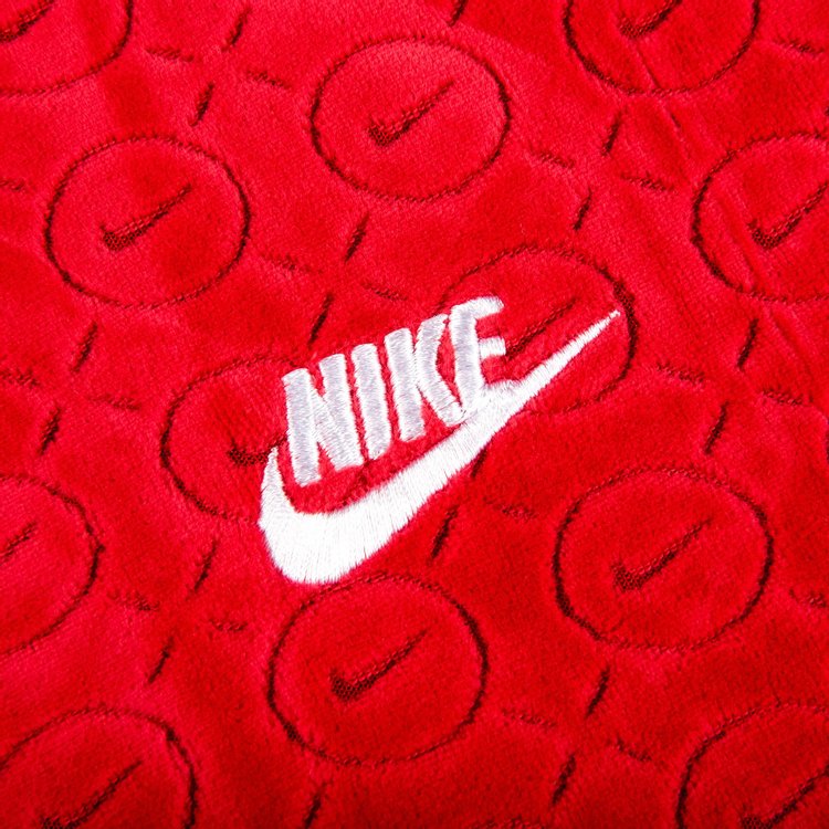 Supreme x Nike Velour Track Jacket Red