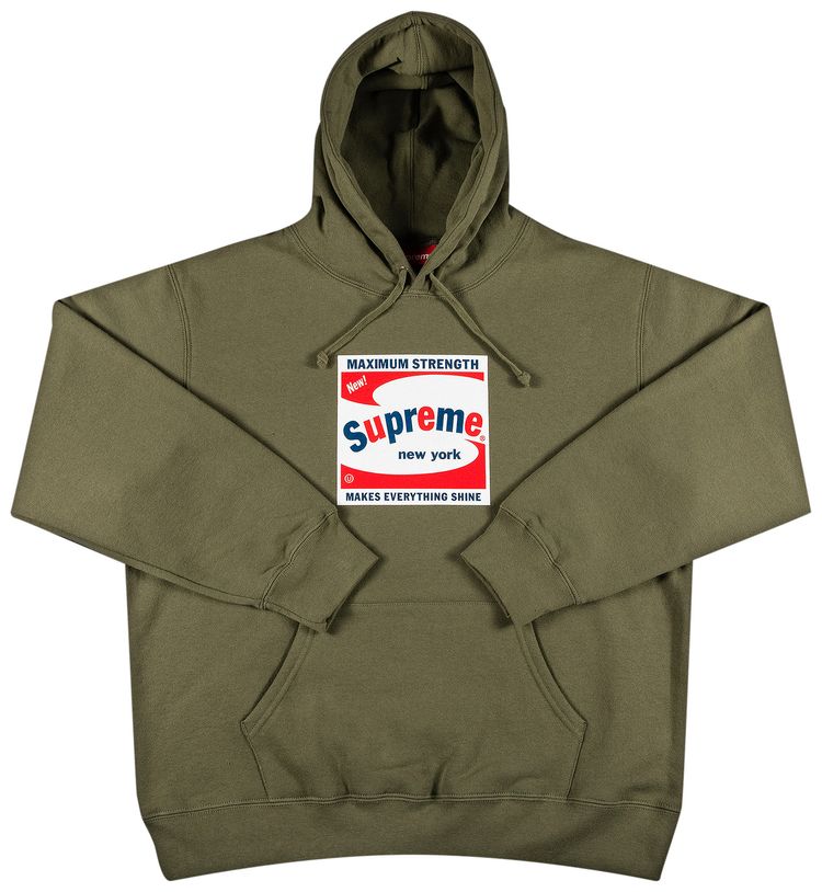 Supreme Shine Hooded Sweatshirt Light Olive