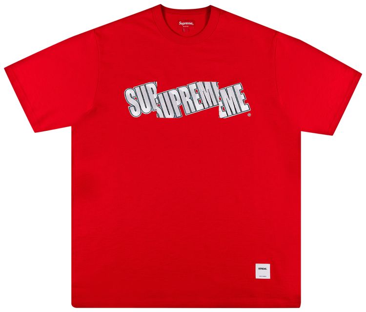 Supreme Cut Logo Short Sleeve Top Red