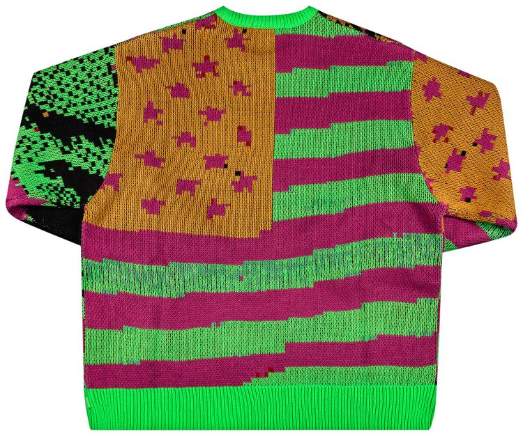 Supreme Digital Flag Sweater Light Green