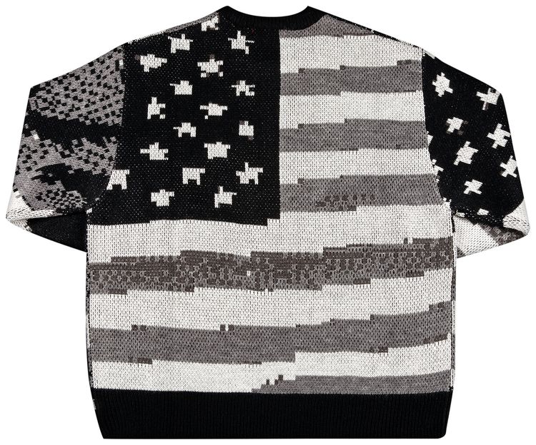Supreme Digital Flag Sweater Black