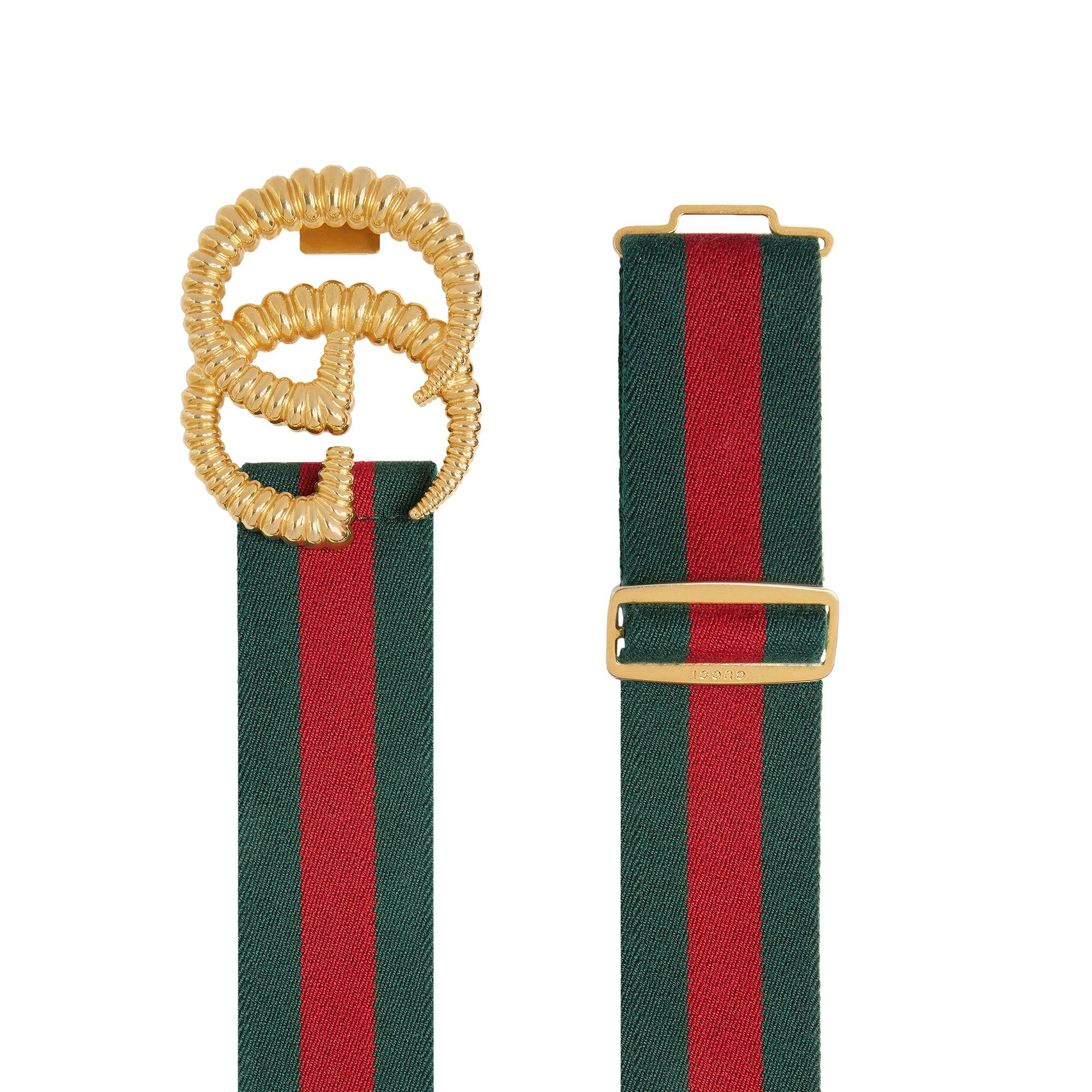 Web elastic belt with torchon double g buckle online