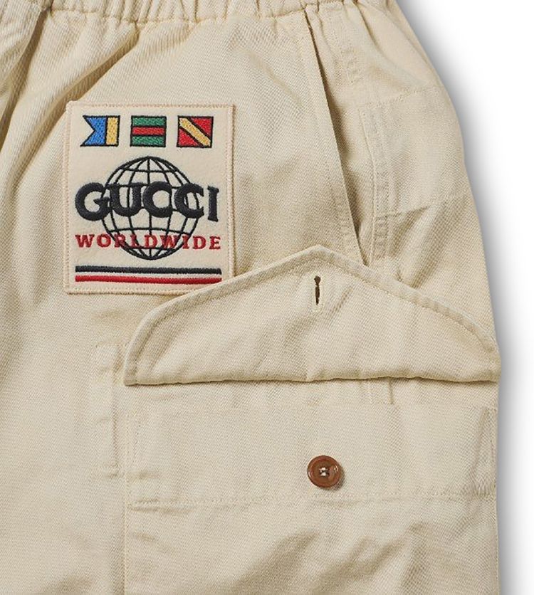 Gucci Cotton Drill Shorts Beige