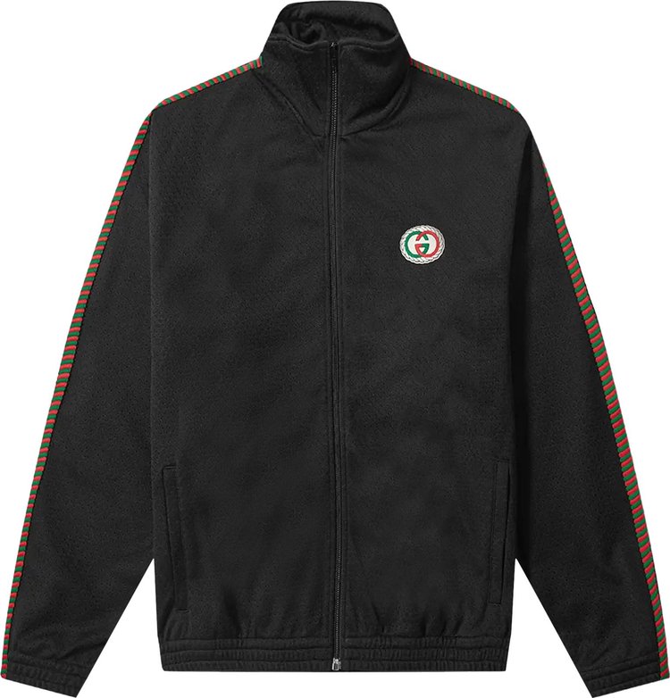 Gucci Mesh Oversize Jacket With Patch 'Black/Multicolor'