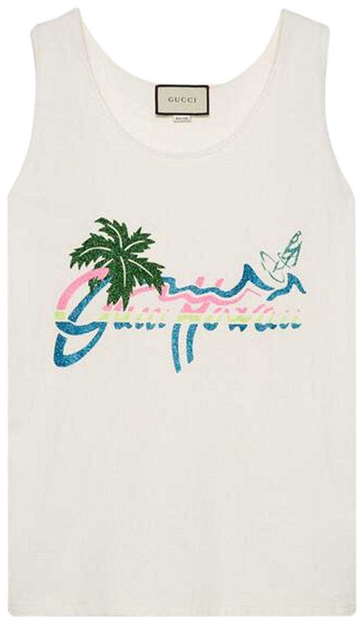 Gucci Hawaii Print Tank Top Sunlight