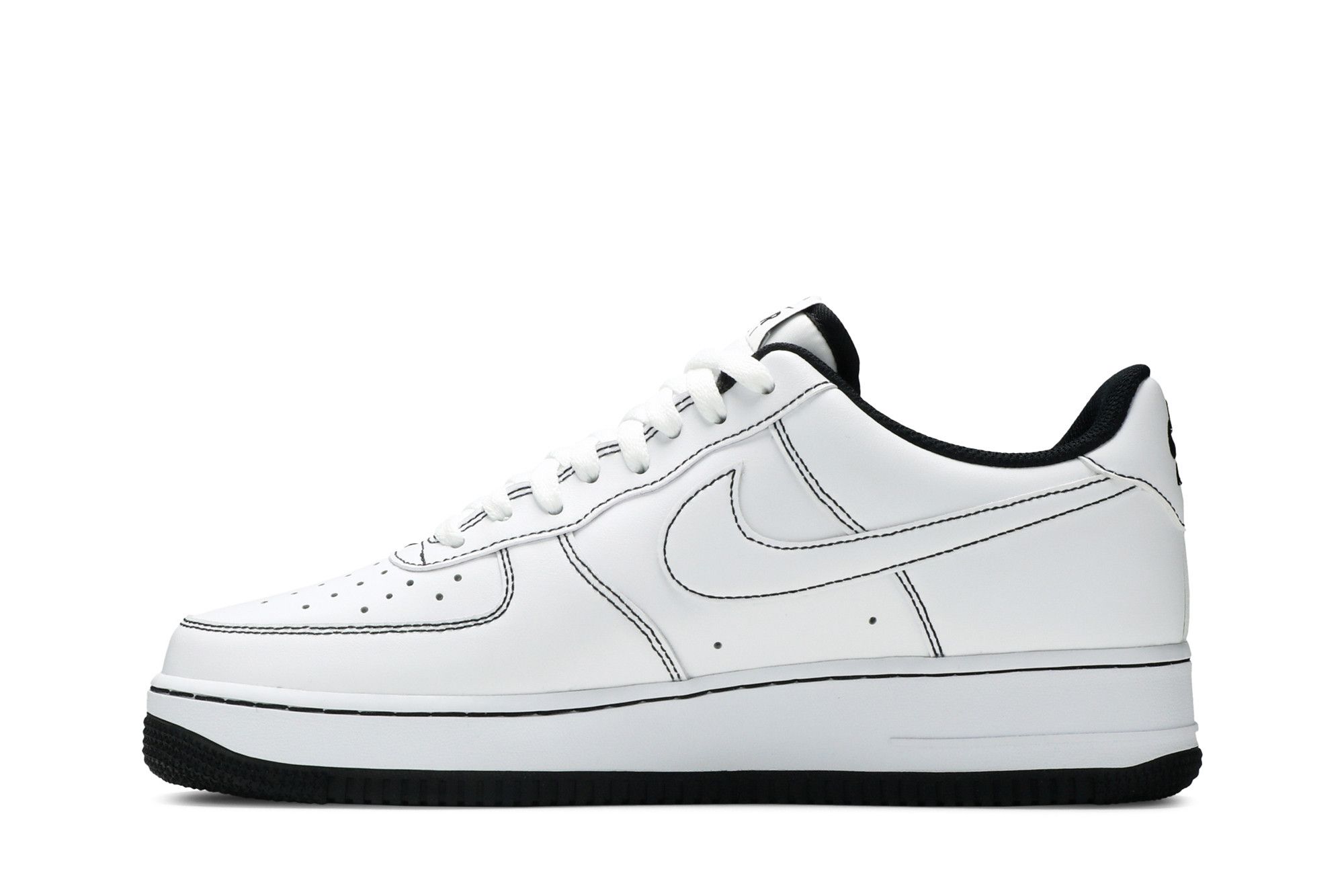 nike air force stitch black