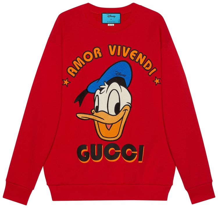 Gucci x Disney Donald Duck Sweatshirt Red