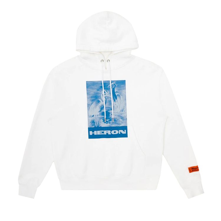 Heron Preston Logo Hoodie WhiteBlue
