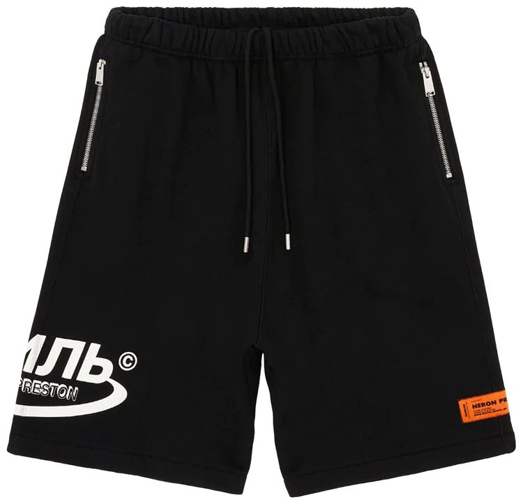 Heron Preston CTNMB Logo Sweatshorts BlackWhite